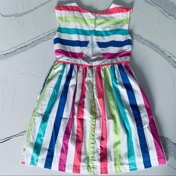 Gap Kids Rainbow Striped Keyhole Dress XXL - Picture 3 of 4
